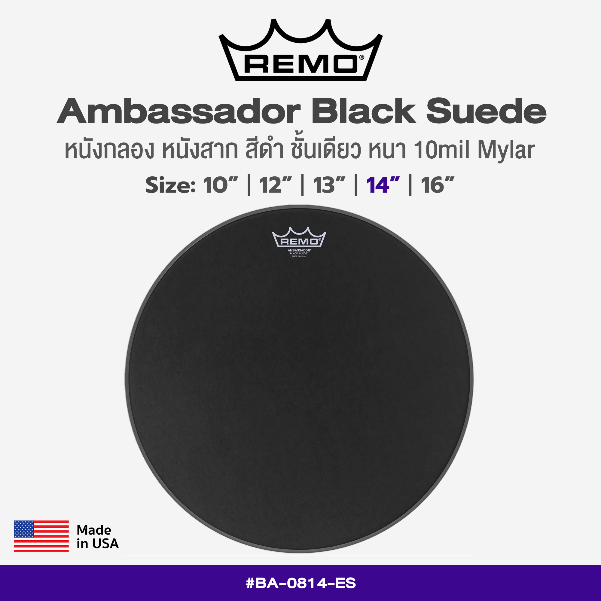 Remo Black Suede Ambassador