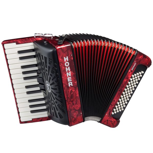 Hohner Accordion BRAVO II 60 Front (Red Color)