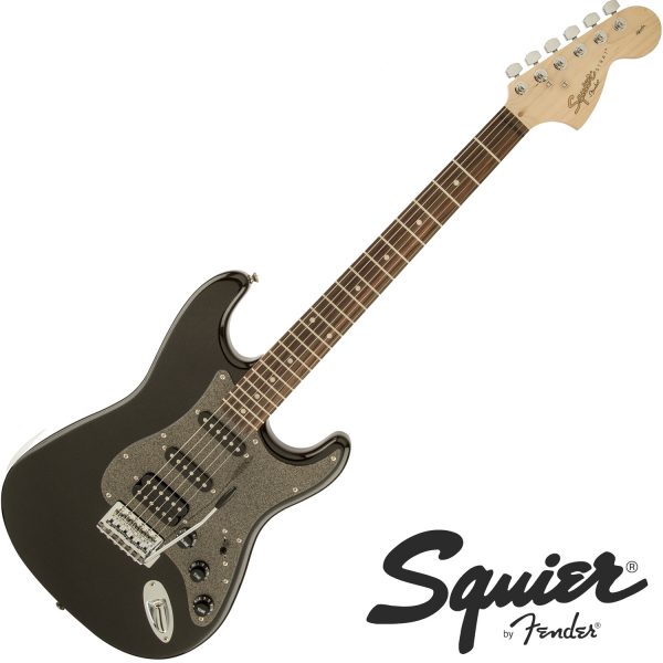 Fender Squier Affinity Strat HSS Front (Montego Black Metallic Color)